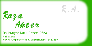 roza apter business card